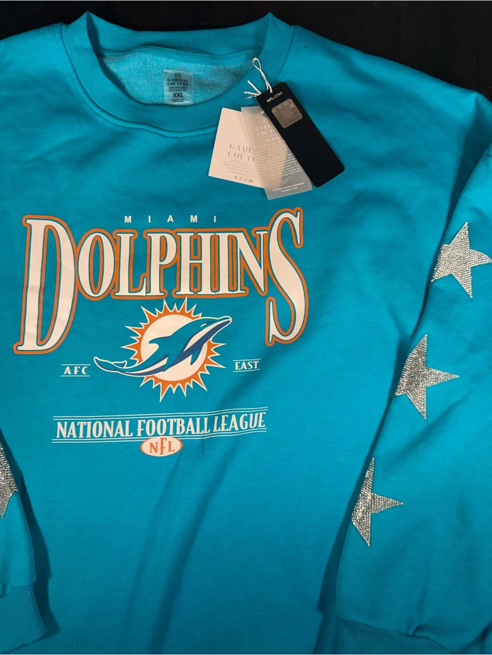 Gameday Couture Miami Dolphins Crewneck Sweatshirt - Official NFL NWT XXL